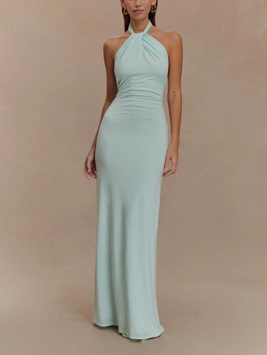 Elyna - Slinky Halter Maxi Dress